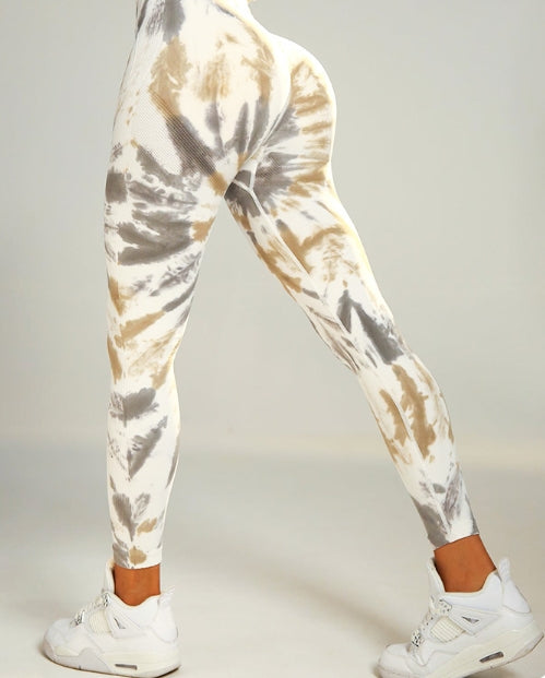 High-Waist Flower Printing Hip-Up Legging