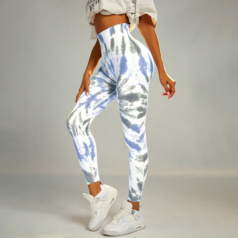 High-Waist Flower Printing Hip-Up Legging